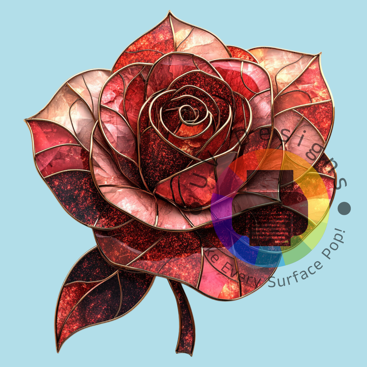 Stained glass roos nr 5