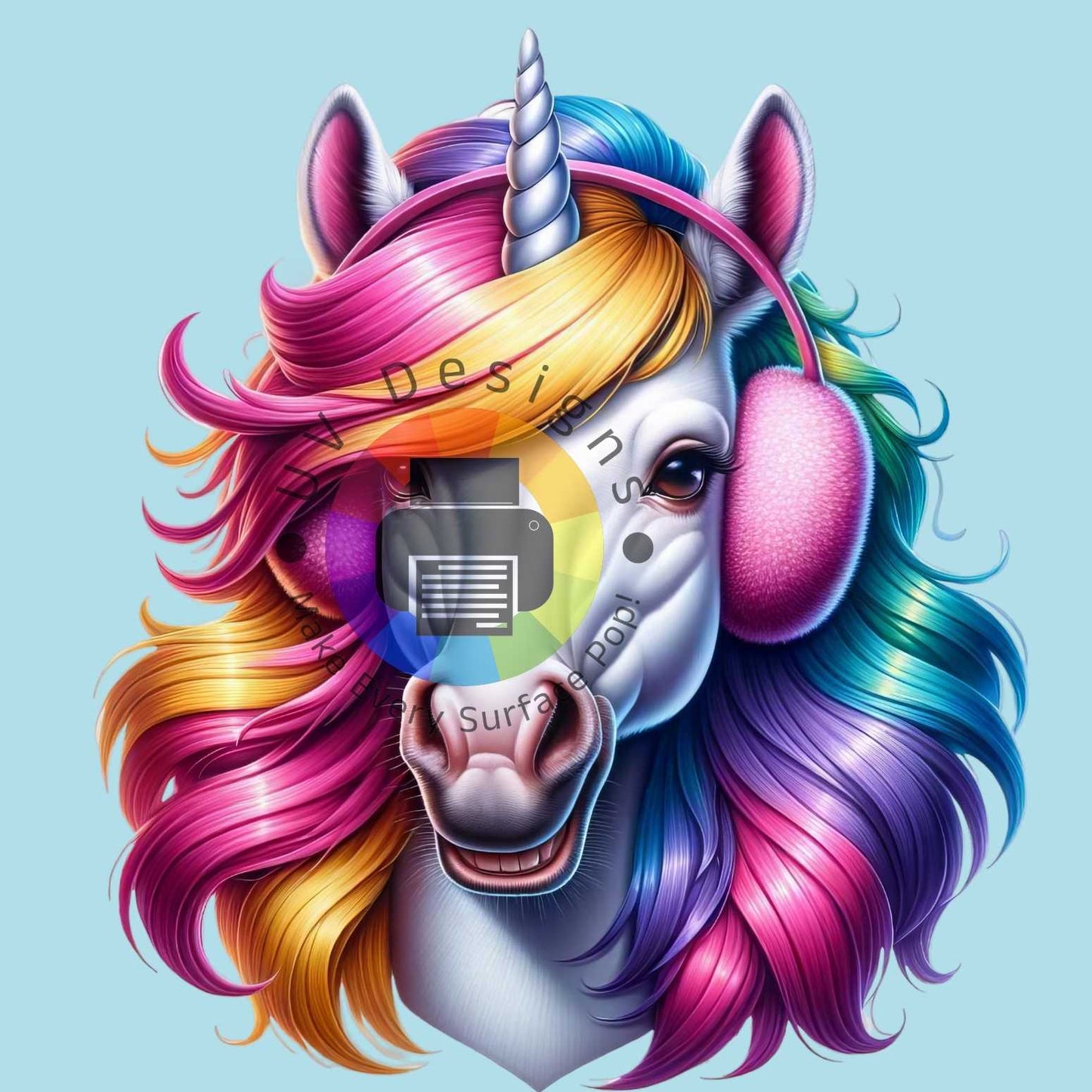 12 cm Regenboog unicorn nr 6