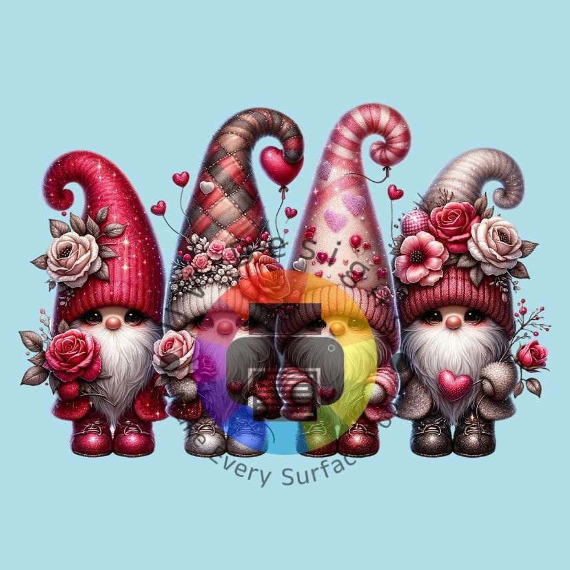 7 cm 4 Valentine gnomes