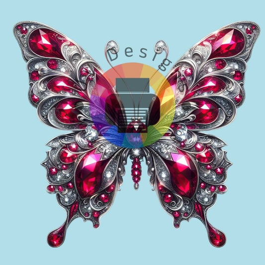 Rode diamanten vlinder nr 3