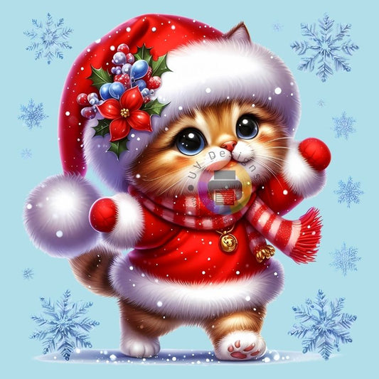 12 cm Christmas kitten no. 5