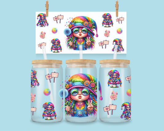 16oz Regenboog hippie gnome