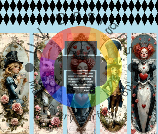 Gobelet 20oz Mixed media - Alice au Pays des Merveilles n° 1