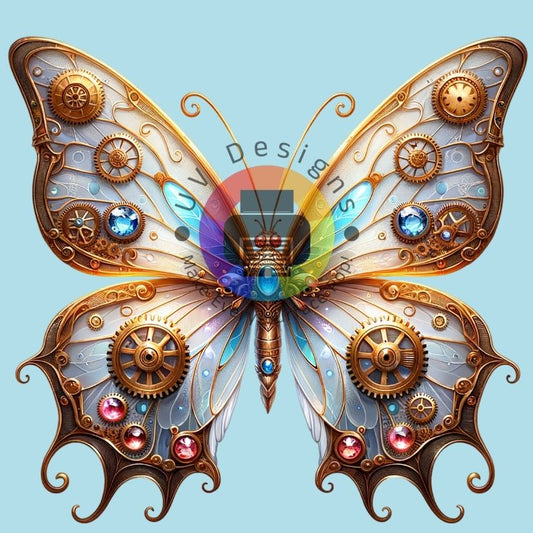 12 cm Steampunk vlinder nr 8
