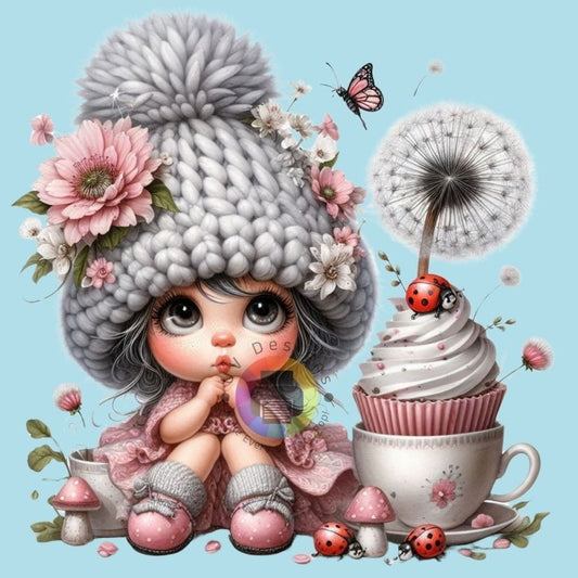 12 cm Cupcake Gnome Girl No. 3