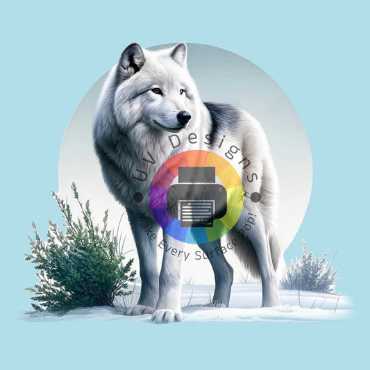 7 cm Witte wolf nr 2