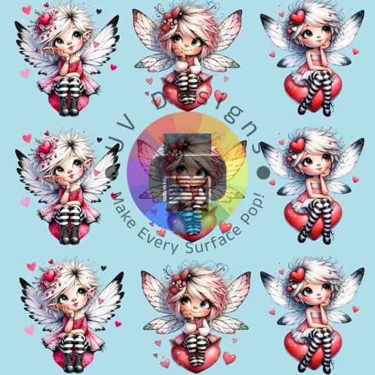 4 cm Elfjes op rode hart