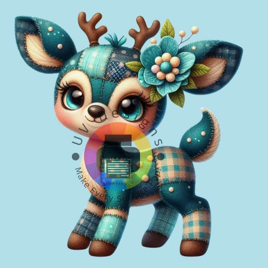 Patched baby reindeer