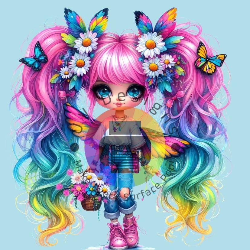 Roze vlinder meisje nr 1