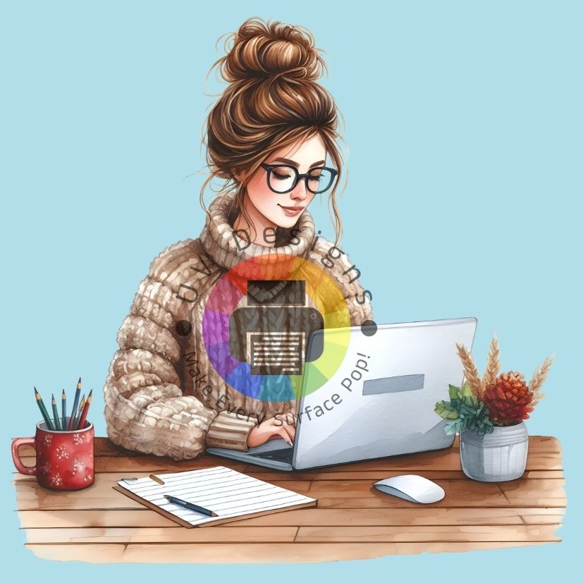 Vrouw met laptop nr 2