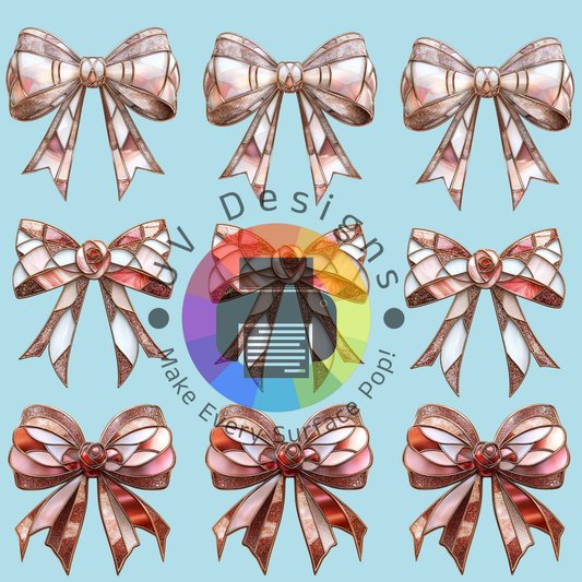 4 cm Stained glass bows