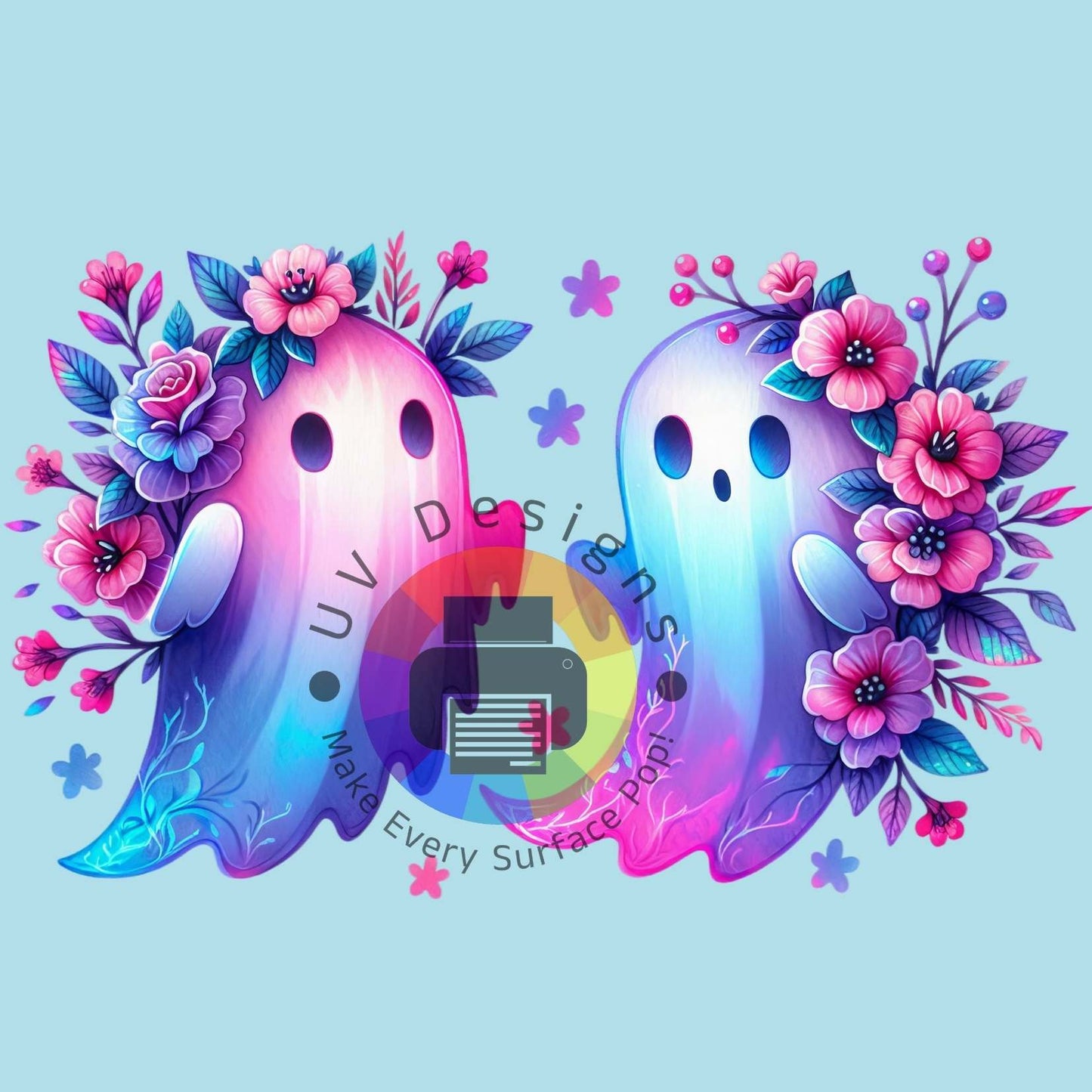 2 spookjes met bloemen nr 2