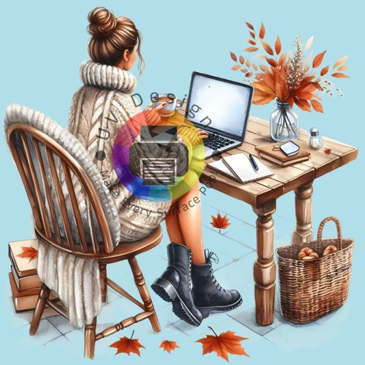 Vrouw met laptop nr 5