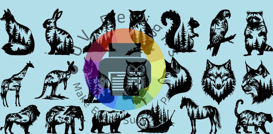 16oz Dieren - natuur - zwart 4cm