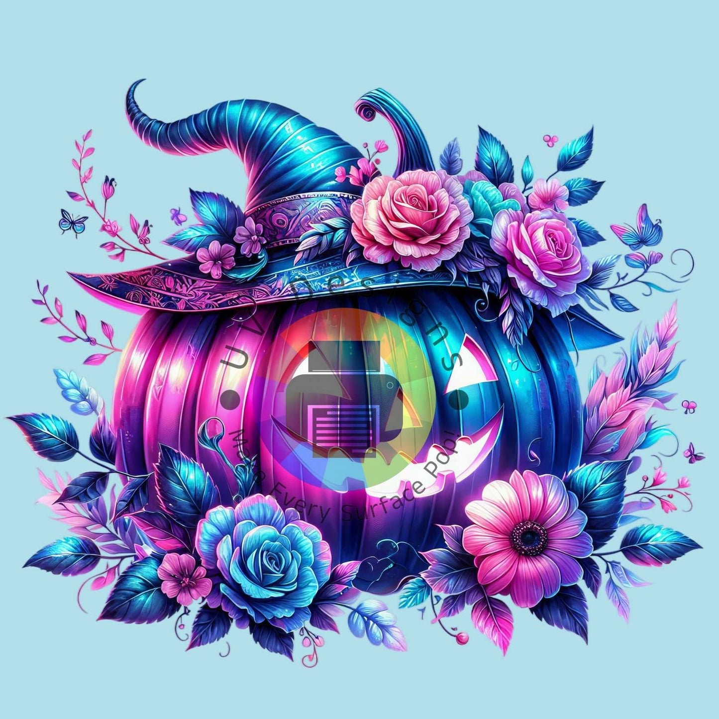 Pompoen met bloemen nr 6