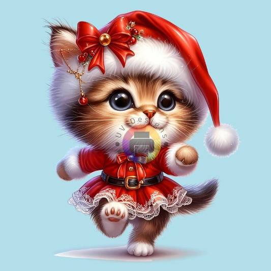 12 cm Christmas kitten no. 6