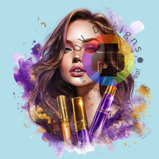 Make up - vrouw - paars nr 4