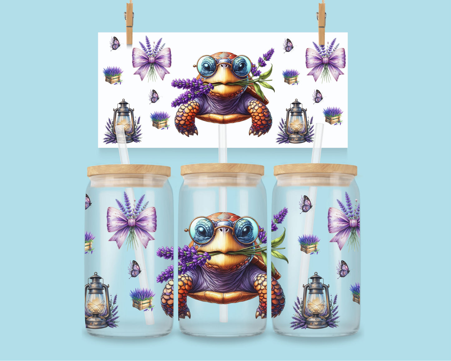 16oz Lavender turtle wrap
