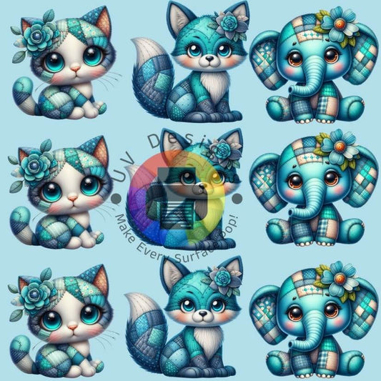 4 cm Patched animals nr 4