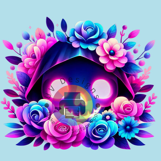 Halloween spookje met bloemen