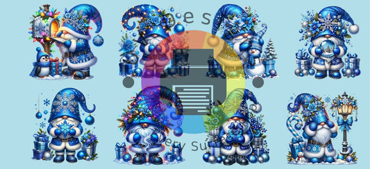 16oz Blauwe kerst kabouters