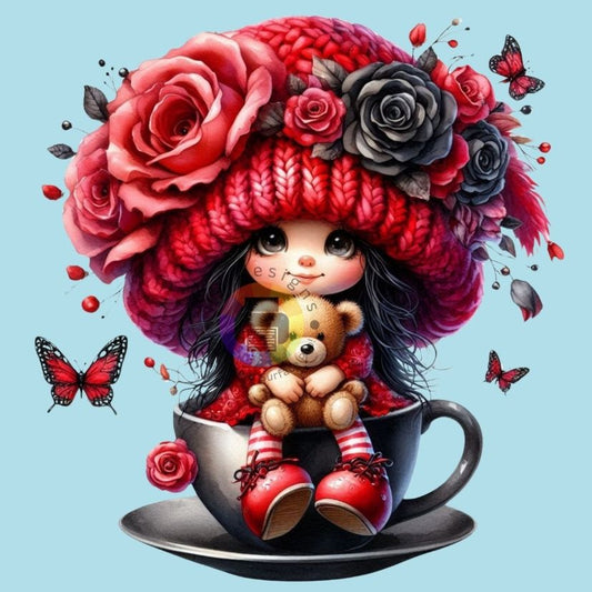 12 cm Rose Gnome Girl No. 4