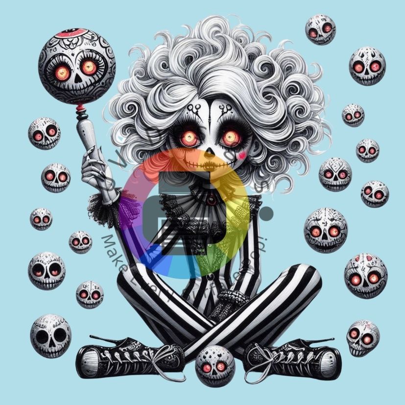 Gothic skull meisje nr 6