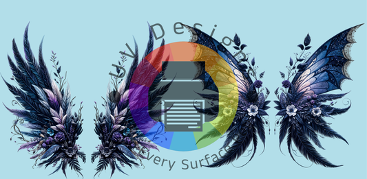 16oz Fantasy fairy wings - blauwe paars nr 1