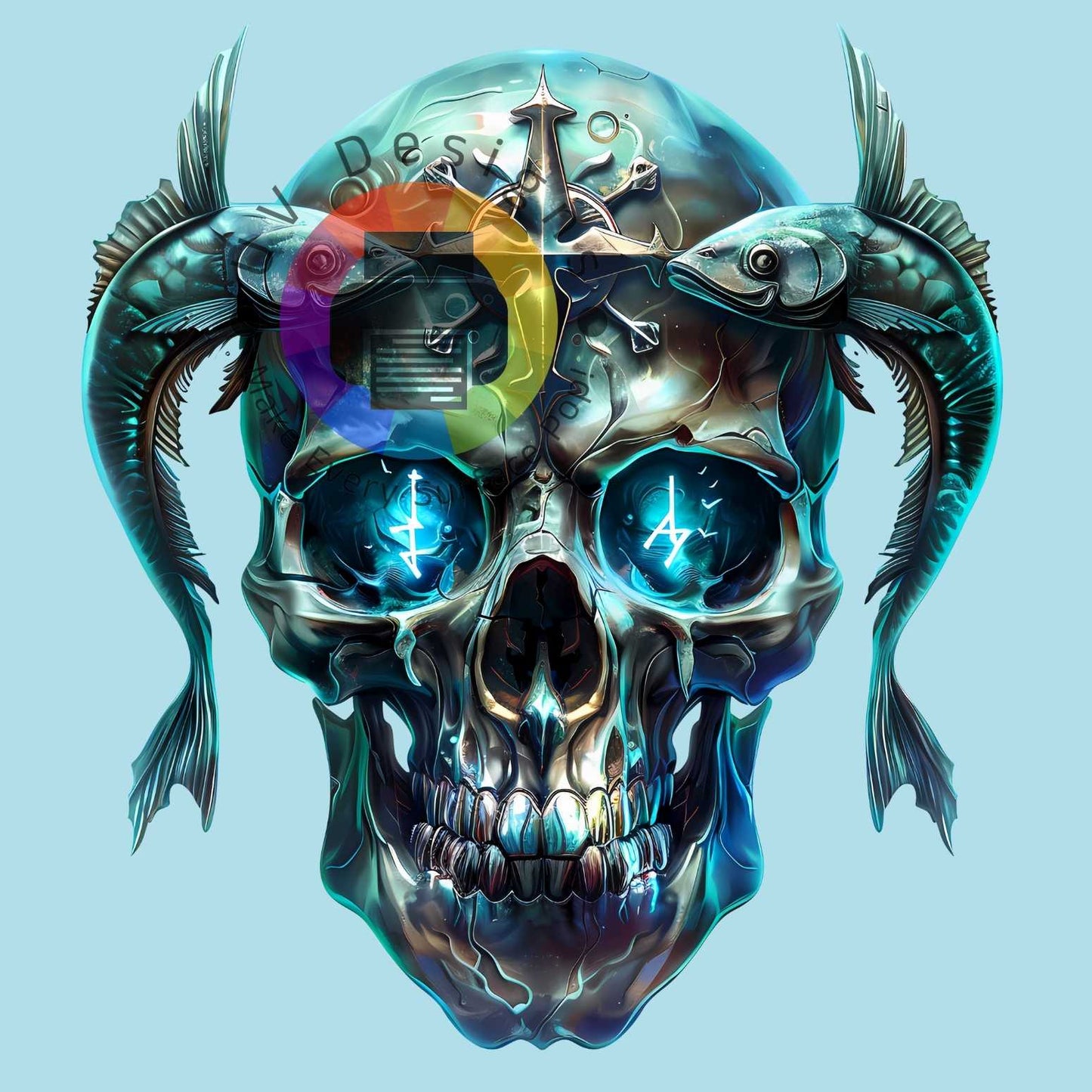 12 cm Vissen skull