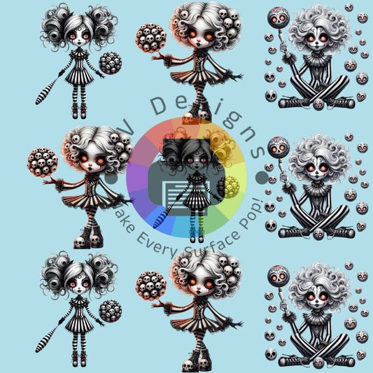 4 cm Gothic skull meisjes