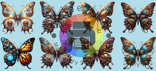 16oz Steampunk vlinders