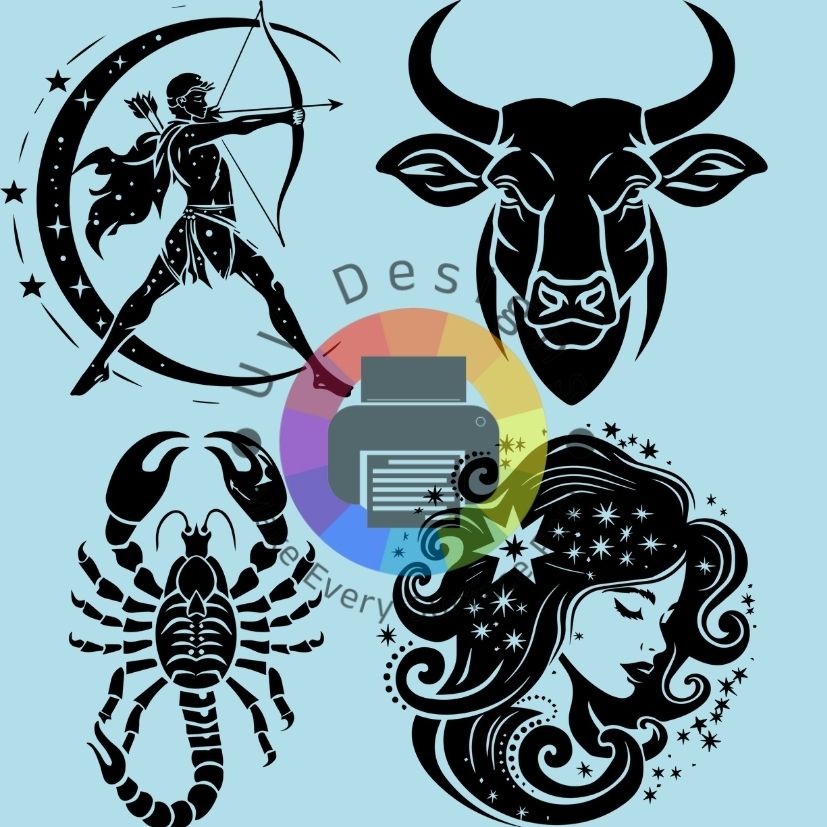 16oz  Zodiac signs - black nr 2