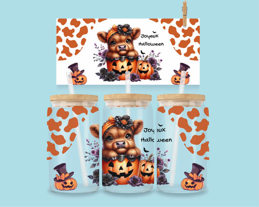 16oz Halloween Cow in Pumpkin No. 3 