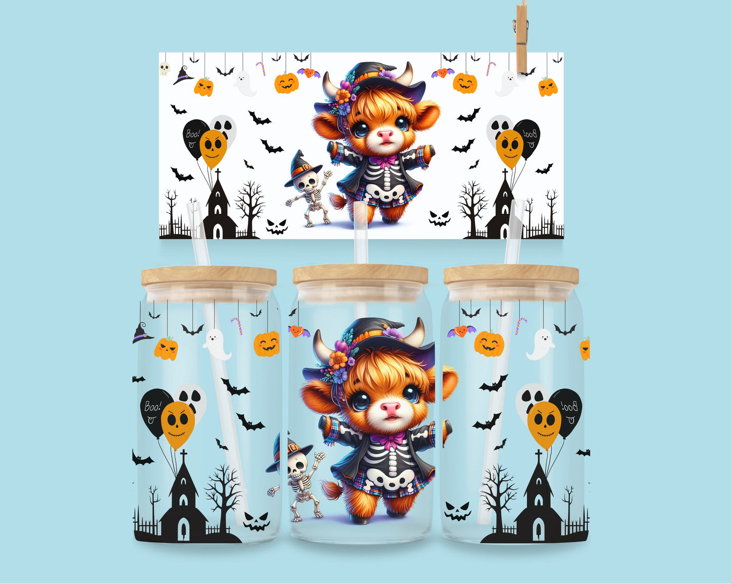 16oz Halloween cow no. 2