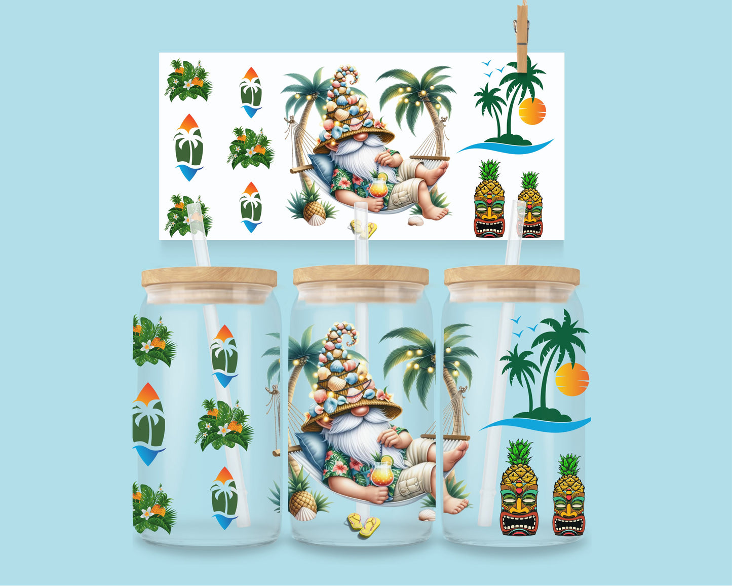 16oz Beach vibe gnome nr 1
