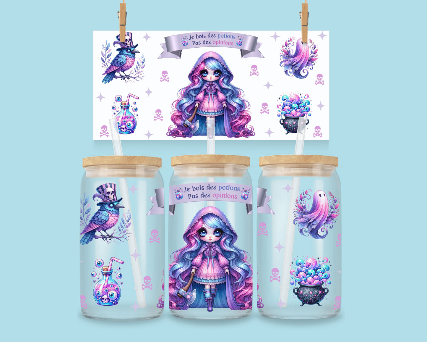 16oz I drink potions, not opinions( ENG &amp; FR ) 