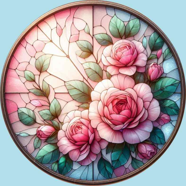 20 cm Pink roses