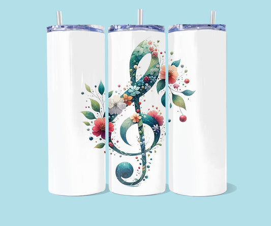 20oz Green Music Clef 