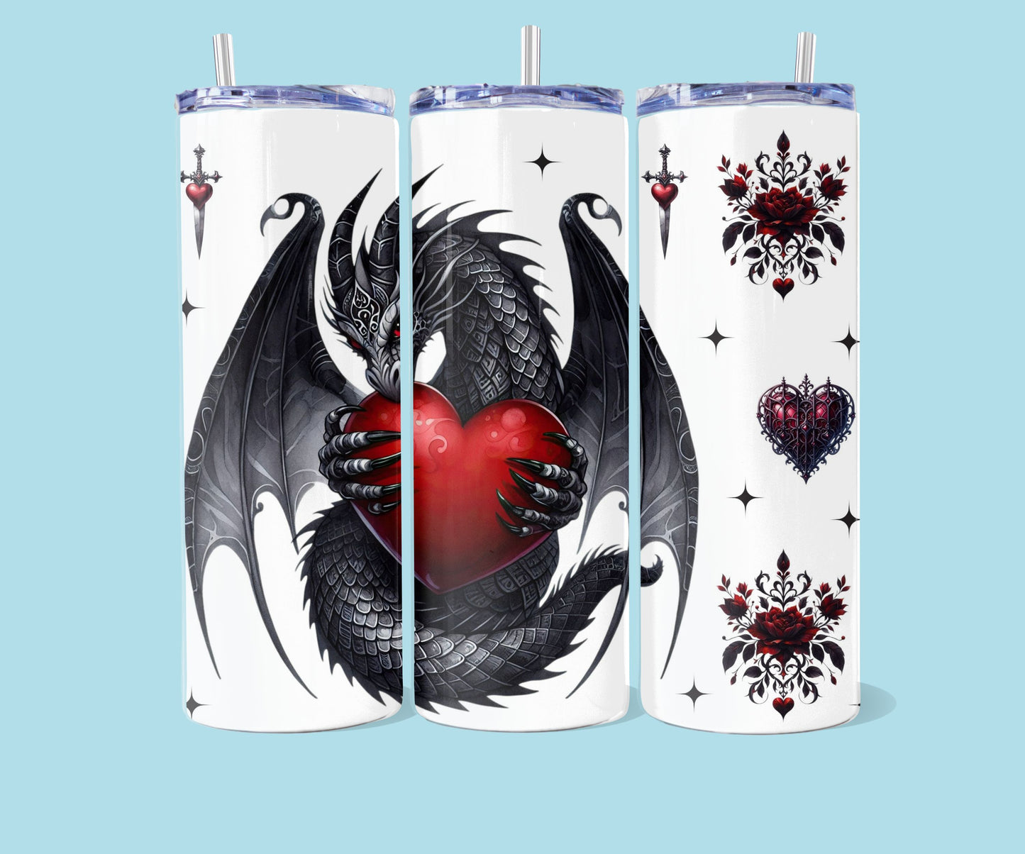20oz Gothic valentine dragon