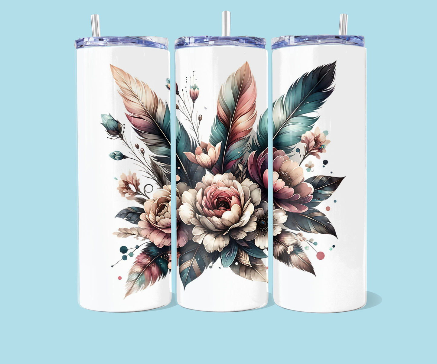 20oz Bloemen en veren nr 1