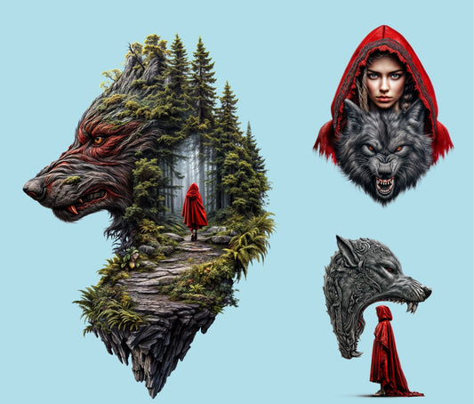 20oz Little Red Riding Hood with Wolf