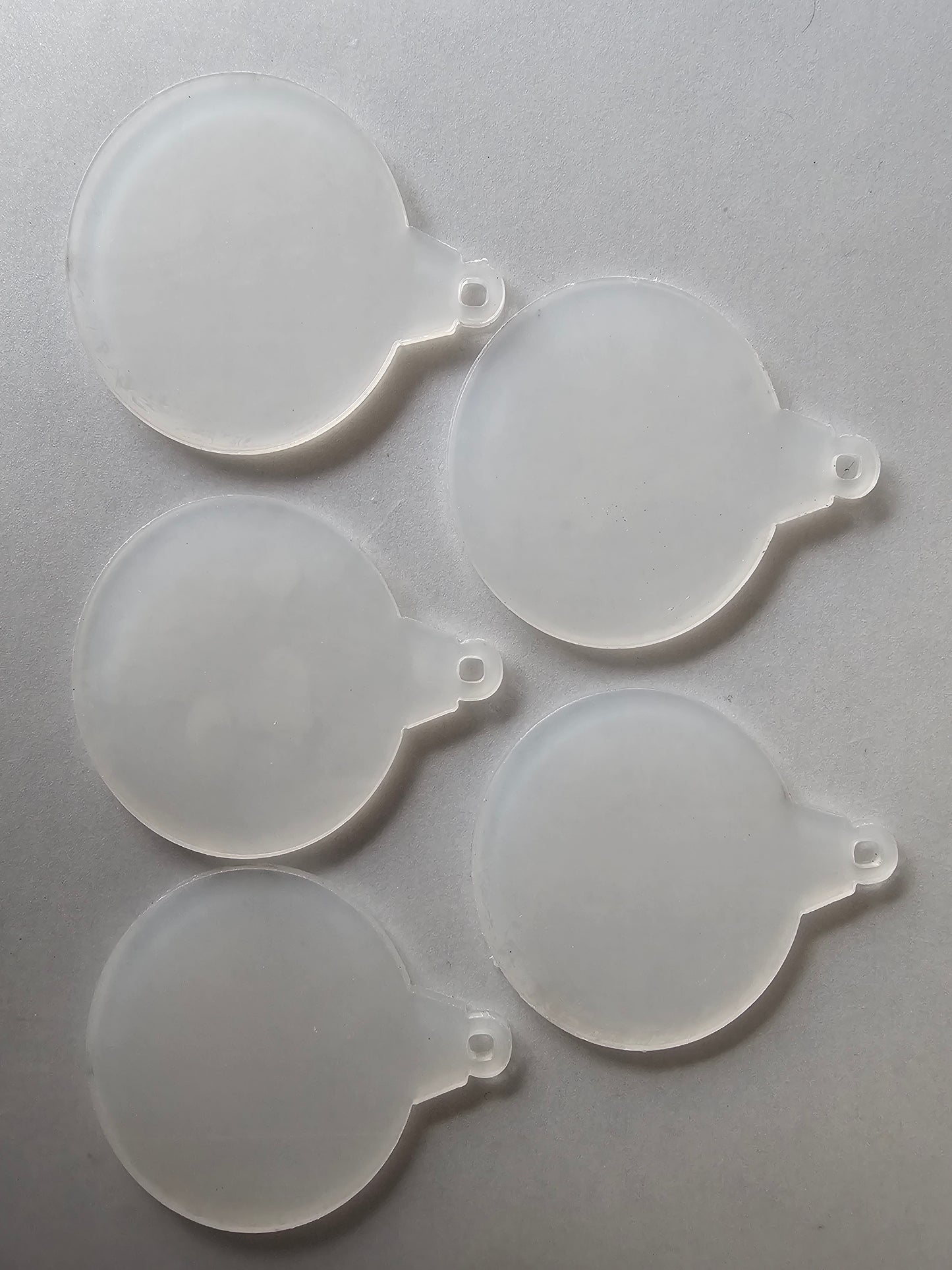 Acryl Kerst Ornament 5 cm (Blank) – Set van 5 of 10