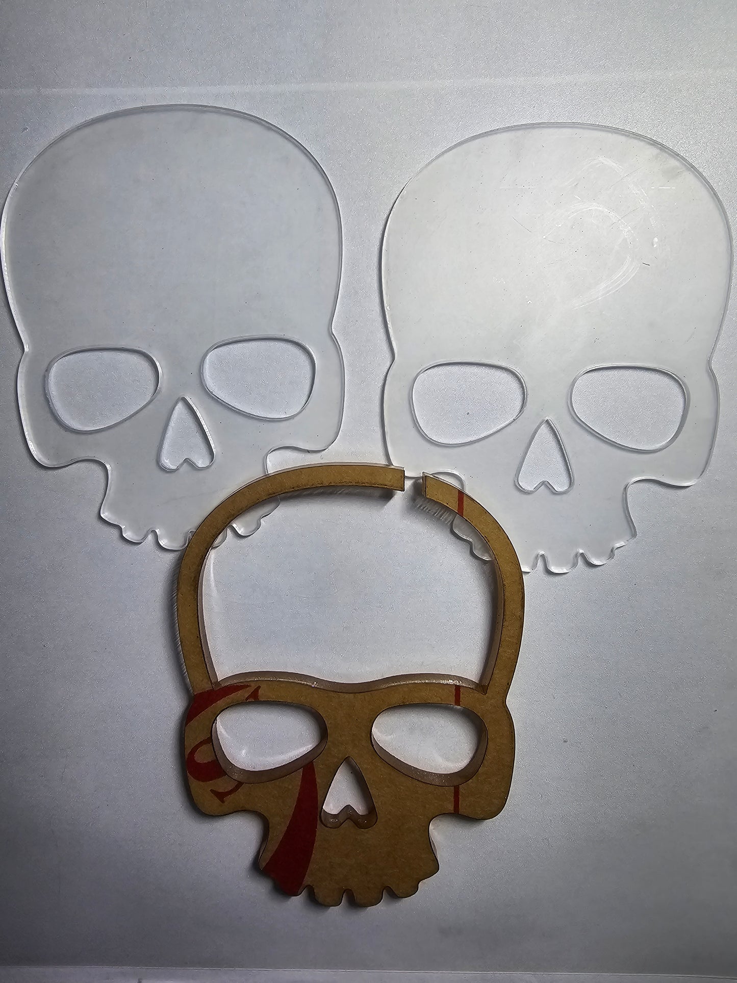 Acryl Schedel Snowglobe – DIY Decoratie / Paperweight (Blank)