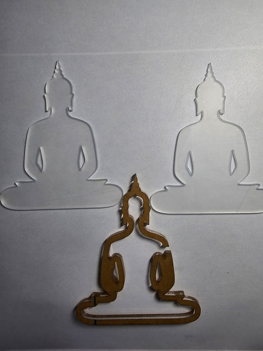 Acryl Buddha Snowglobe – Staand Model / DIY Spirituele Decoratie (Blank)