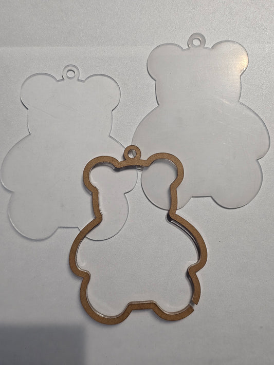 Acryl Teddybeer Snowglobe – DIY Decoratie / Ornament (Blank)