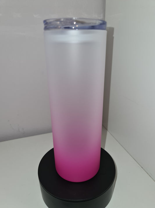 Frosted glass with straws 750 ml