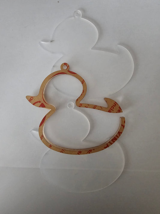 Acryl Eend Snowglobe – DIY Decoratie / Ornament (Blank)